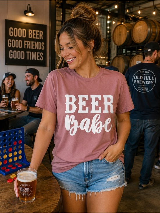 Tops - Beer Babe Graphic Tee EUC